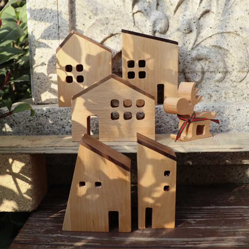 В японском стиле деревянный миниатюрное украшение для дома скандинавские