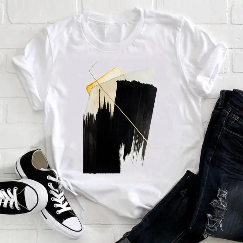 

Women Watercolor New Abstract 90s Clothing Clothes Casual Fashion Short Sleeve Female Summer Tshirt Top Graphic Tee T-shirt