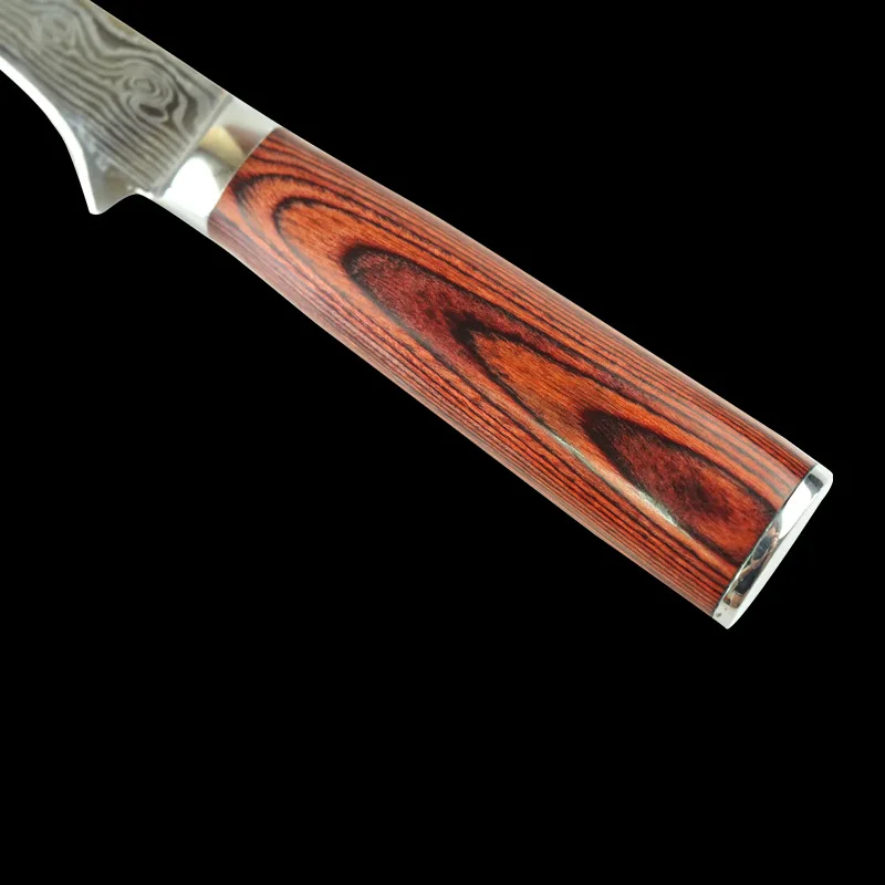 Цветная деревянная ручка дамасский узор нож шеф-повара 6 дюймов для скрепления