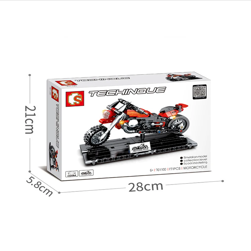 

SEMBO Technic Motorcycle Building Blocks DIY Motorbike Model Assembled Bricks Set for Children Educational Toys