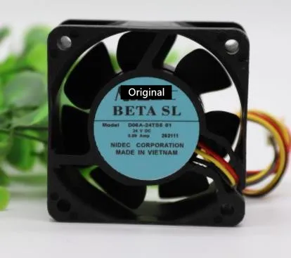Оригинал 100% рабочий Φ 01 DC 24V 0.09A 60x60x25 мм 2 проводной серверный квадратный