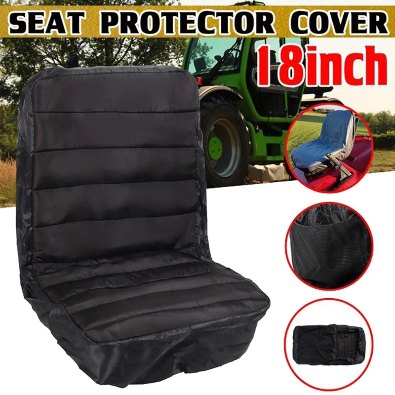 

18Inch Mower Seat Cover Protector Lawn Riding Outdoor Backrest Seat Cushion Cover for Heavy Tractor Mower