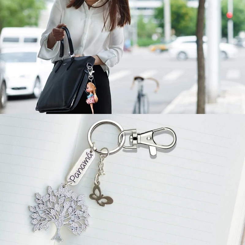 

100Pcs Keychain Hooks with Key Rings Keychain Clip Hook with Ring for Lanyard Jewelry Making DIY Crafts Jewelry Findings