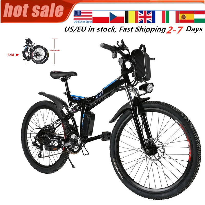 

350W 26inch Electric Bicycle 36V Foldable Electric Power Mountain Bicycle with Lithium-Ion Battery