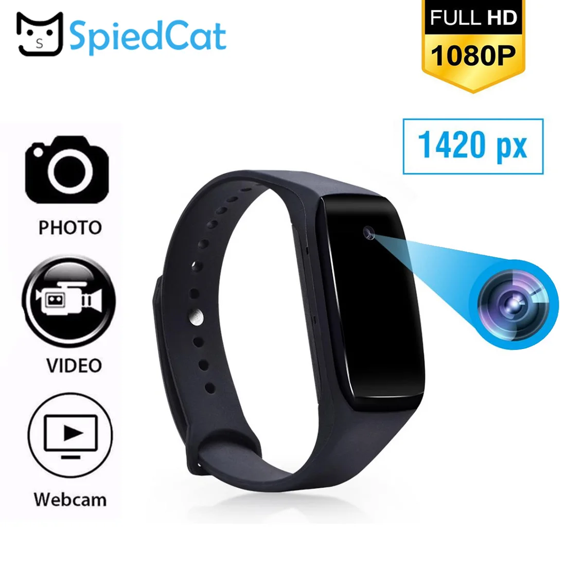 Смарт браслет HD с мини камерой для фитнеса и отслеживания активного отдыха