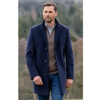 mens long coat winter warm windbreaker woolen coat high quality wool jacket male suit