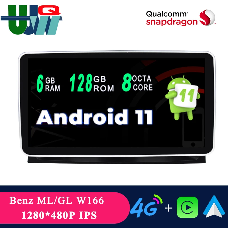 

UJQW Android 11 8Core Car Multimedia Player GPS Radio For Mercedes Benz ML W166/GL X166 ML320 ML350 ML400 ML500 2013-2015 NTG4.5