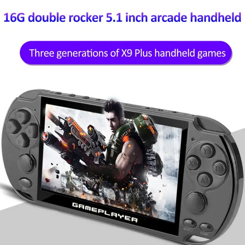 

Nieuwe Retro Game Handheld Game Console Ingebouwde 2000 + Classic Games Draagbare Mini Video Speler 5.1Inch Ips Scherm 16G