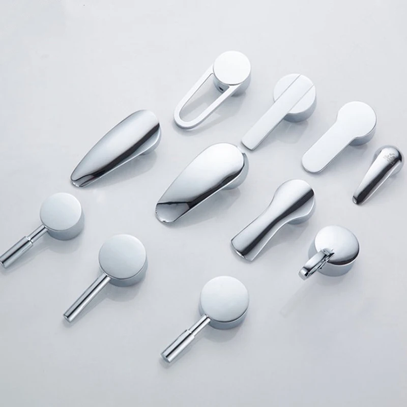 

Chrome Plated Faucet Handle Switch faucet Handle Replacement Cartridge Valve Bathroom Kitchen