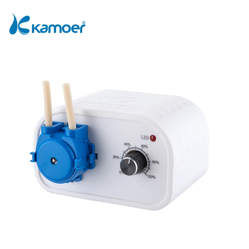 Kamoer NKCP 12V Small Intelligent Peristaltic Pump with Power Supply (Flow Adjustable, Lab Peristaltic Pump, Silicone Pump Tube) metal housing abs head medical peristaltic pump anti corrosive 304 sst rollers china factory