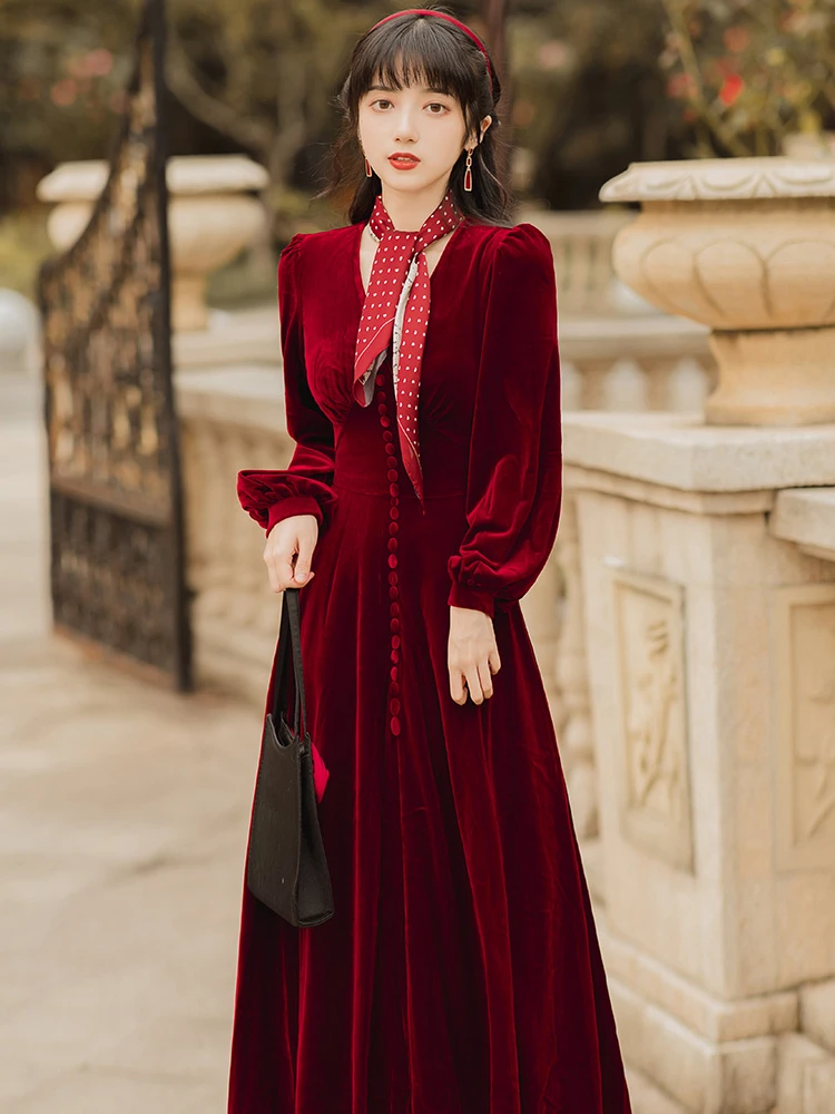 

2020 new fashion women's clothing Full Vintage dress for women dresses