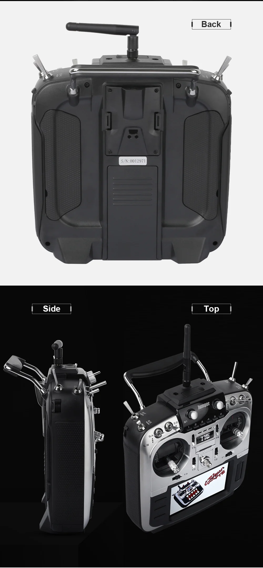 Jumper T16 Pro Hall Gimbal с открытым исходным кодом мультипротокол радио передатчик JP4-in-1 радиочастотный модуль 2,4G 16CH 4," lcd