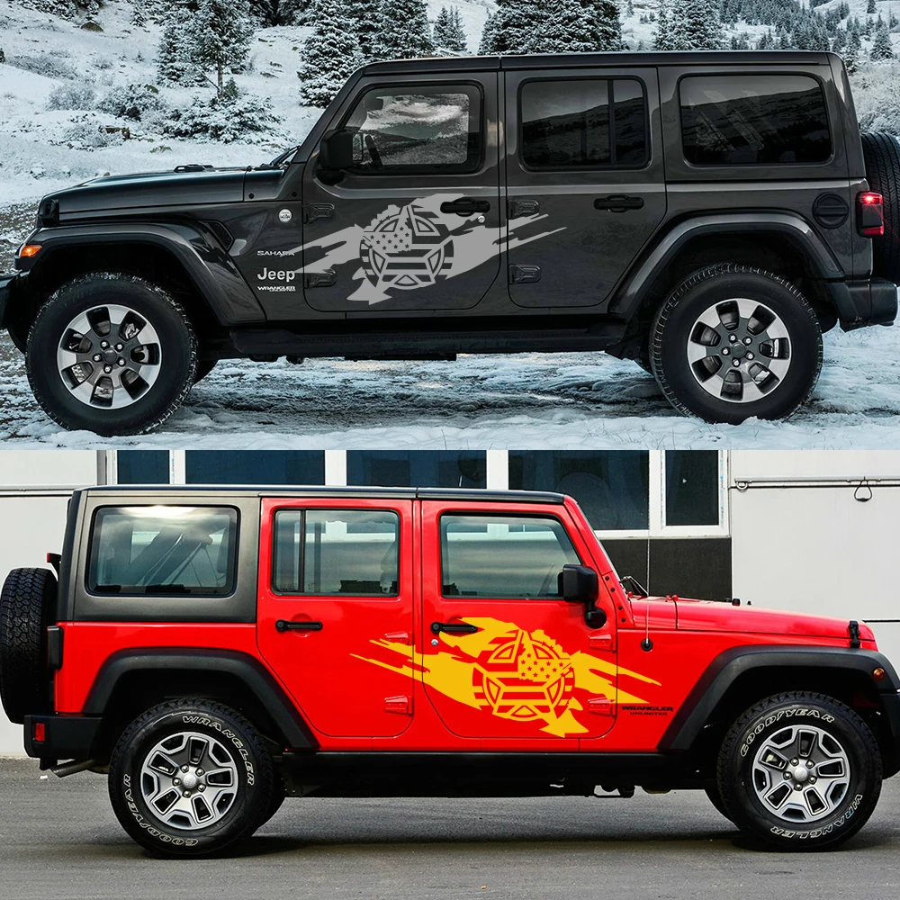 Виниловая пленка для Jeep Wrangler автомобильные наклейки отражающие 2 шт. |