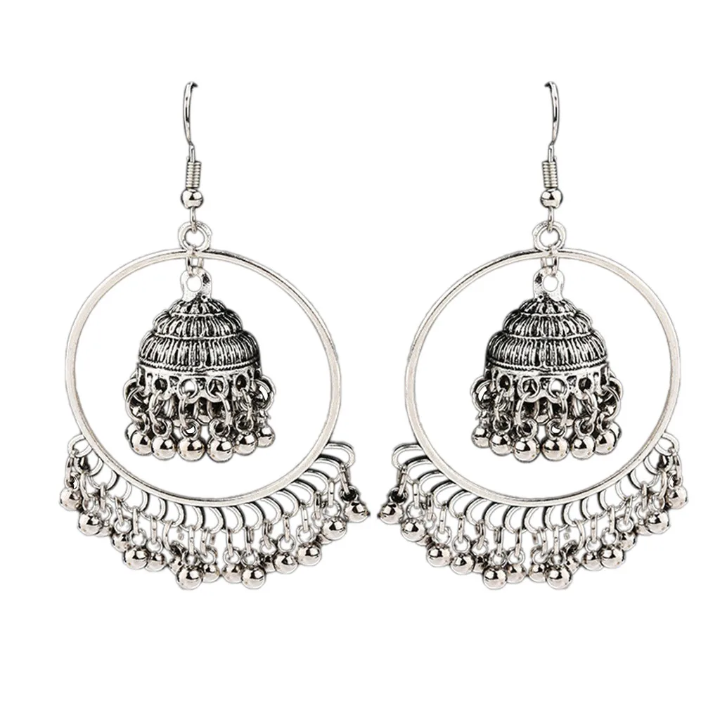 Винтажные этнические антикварные висячие серьги женские золотые кисточки