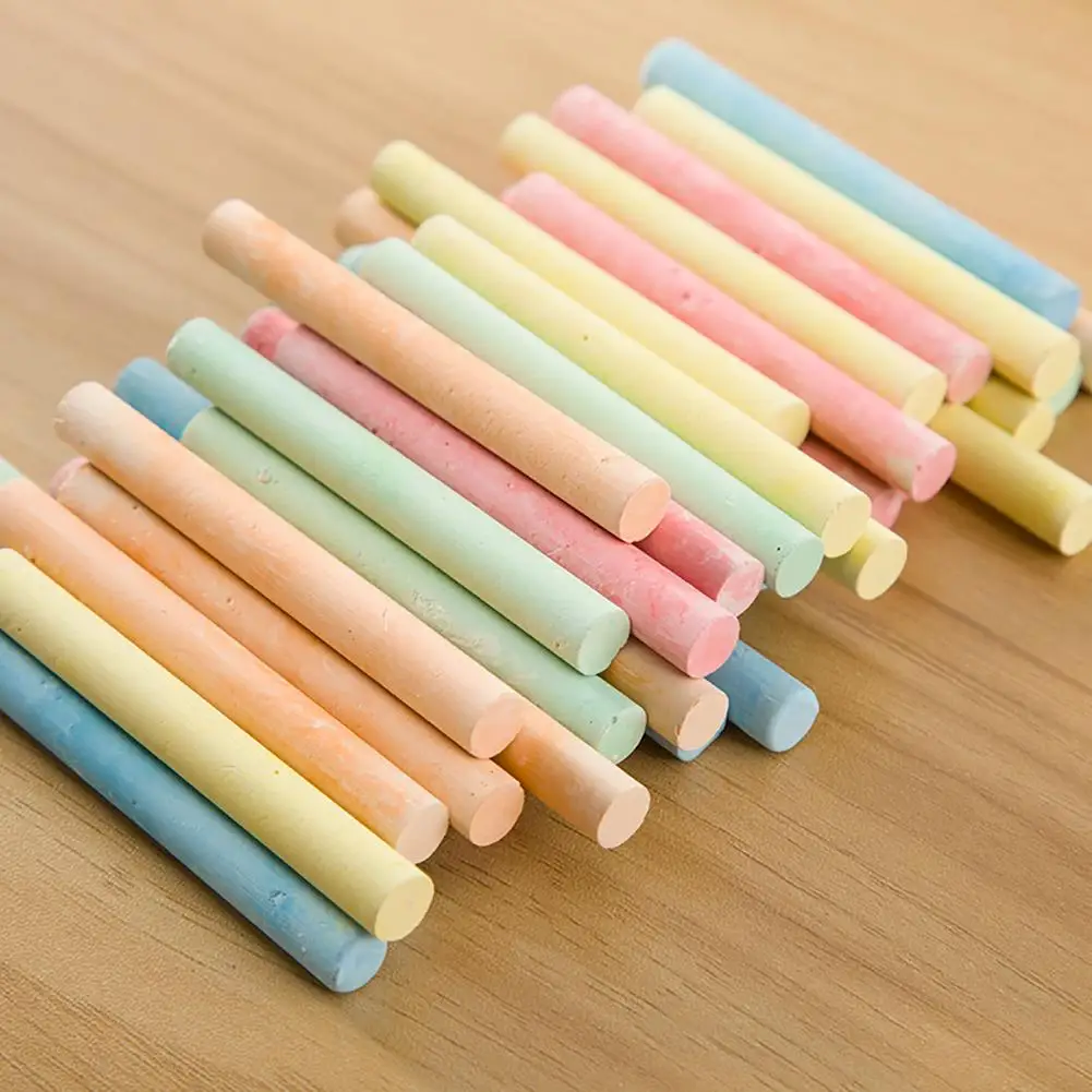

100 Sticks Plaster Dustless Eco-friendly Drawing Painting Art Colorful Chalk Easy to Color School Office Supplies