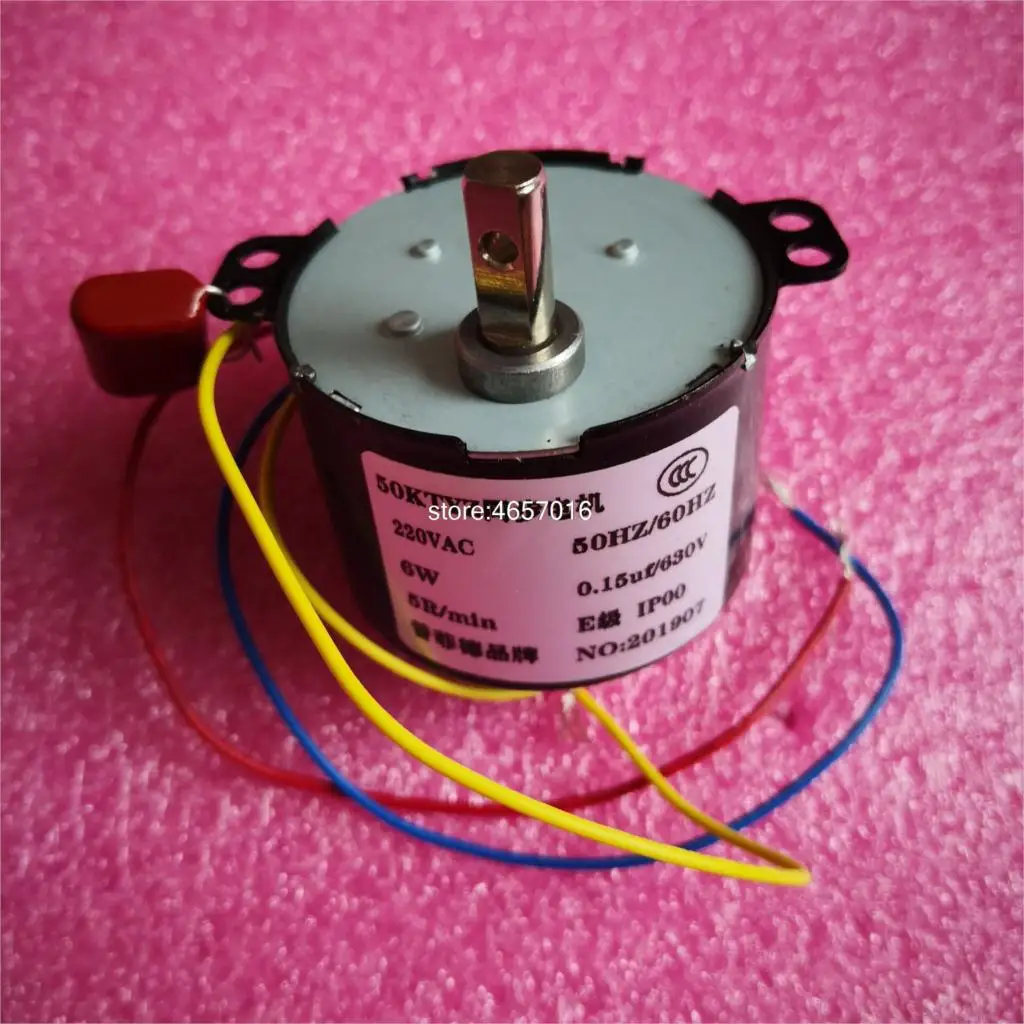 1 шт. 50ktyz 220V переменного тока мощностью 6 Вт 1 об/мин/2,5 об/мин/5 мин/10 об/мин/15/30rpm/50 rpmpermanent магнит синхронный Шестерни мотор