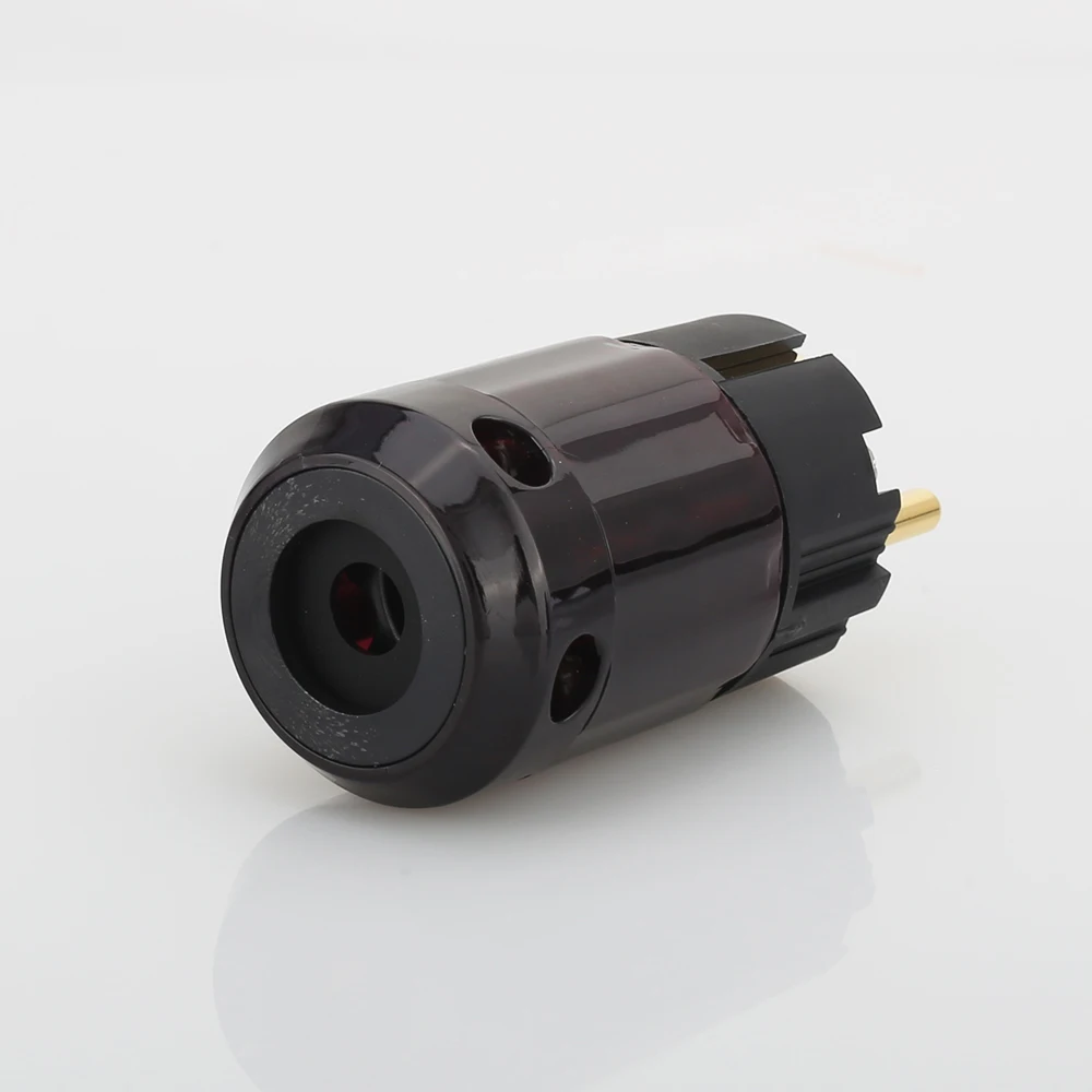 2pieces gold plated Schuko plug P079E EU version power plugs for audio power cable