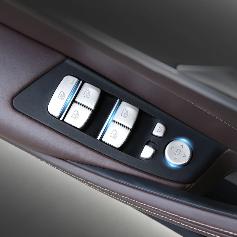 Автомобильное окно питания Swtich Кнопка украшения Наклейка защитная крышка для BMW 5
