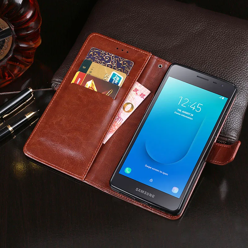 Для samsung J2 Core чехол Бизнес Стиль Флип Бумажник кожаный Fundas для Galaxy телефона сумка