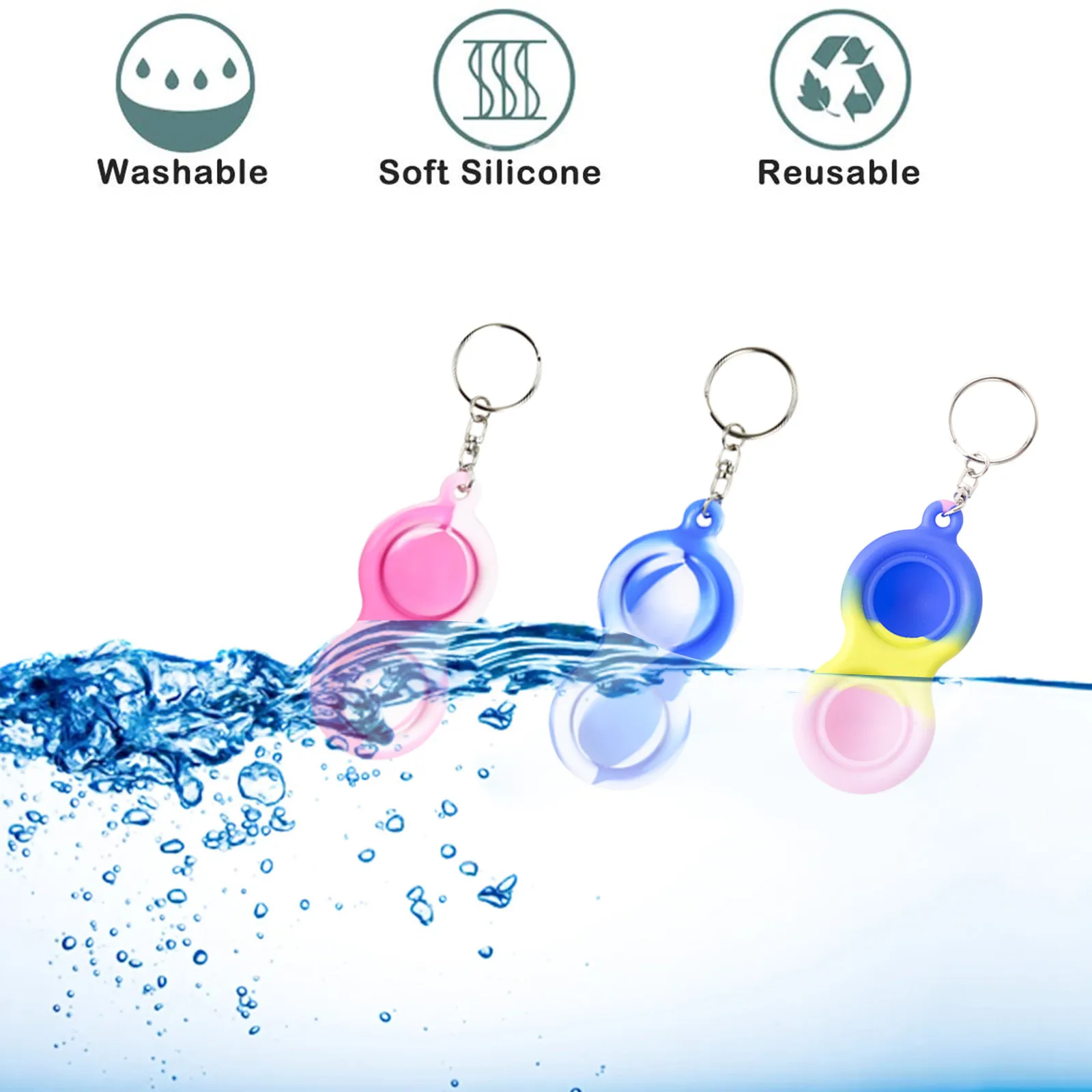 

3PC Simple Dimple Fidget Toy For Kids Adult Push Bubble Fidget Sensory Toy Autism Special Needs Stress Reliever Y*