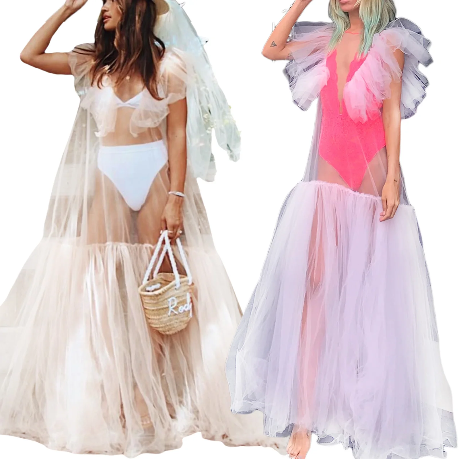 Женское длинное цельнокроеное платье с V образным вырезом и рукавами