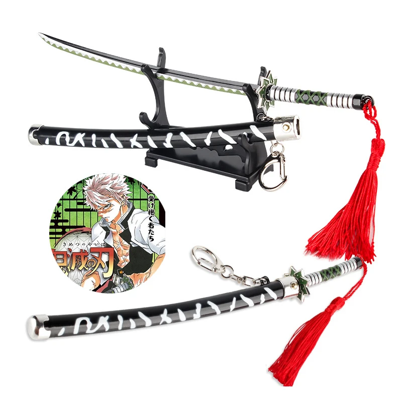 Новинка клинок Demon Slayer призрак брелок для ключей дверь уголь нож Jielang цепочка с