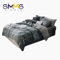 simmis quilt cover bedding set luxury bed sheet european bed sets geometric print 100 cotton