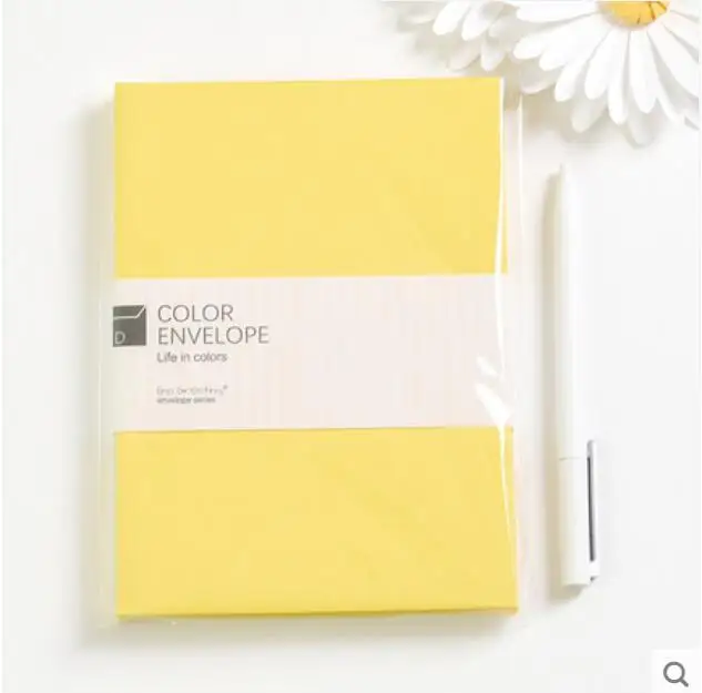 Yellow 20 шт красочные мини бумажные Конверты Бумага для творчества для открыток конверт открытка свадебный подарок приглашение конверт офисные канцелярские бумажные сумки - Color: Yellow
