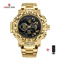 mizums mens watches quartz led digital watch sport military waterproof clock male chronograph stop wristwatch relogio masculino