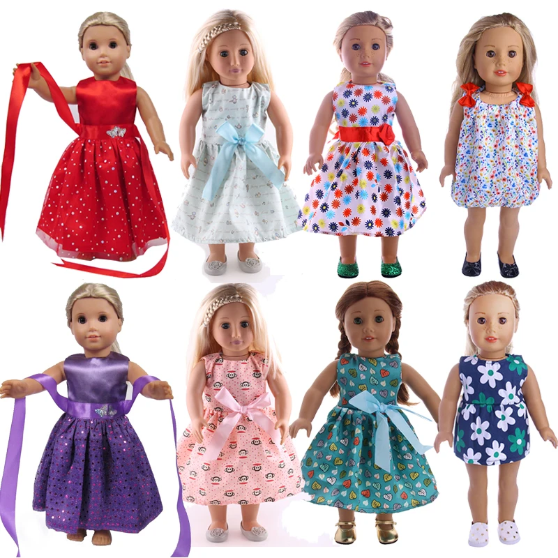 Модная кукольная юбка принцессы с бантом аксессуары для 18 дюймов американский и