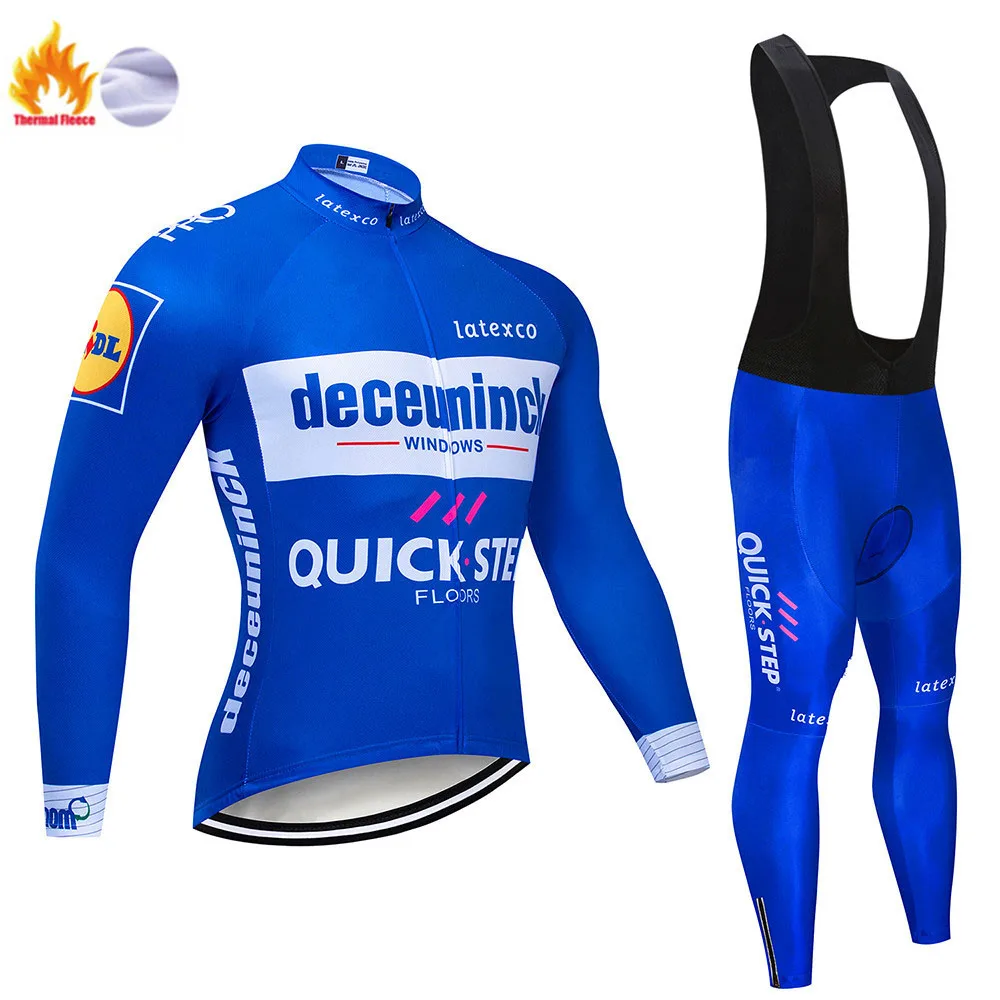 Cycling suit Командный быстрый шаг Велоспорт Джерси 19D нагрудник набор бельгийский велосипед одежда мужская зимняя теплая флисовая велосипедная Одежда для велоспорта - Цвет: Cycling suit