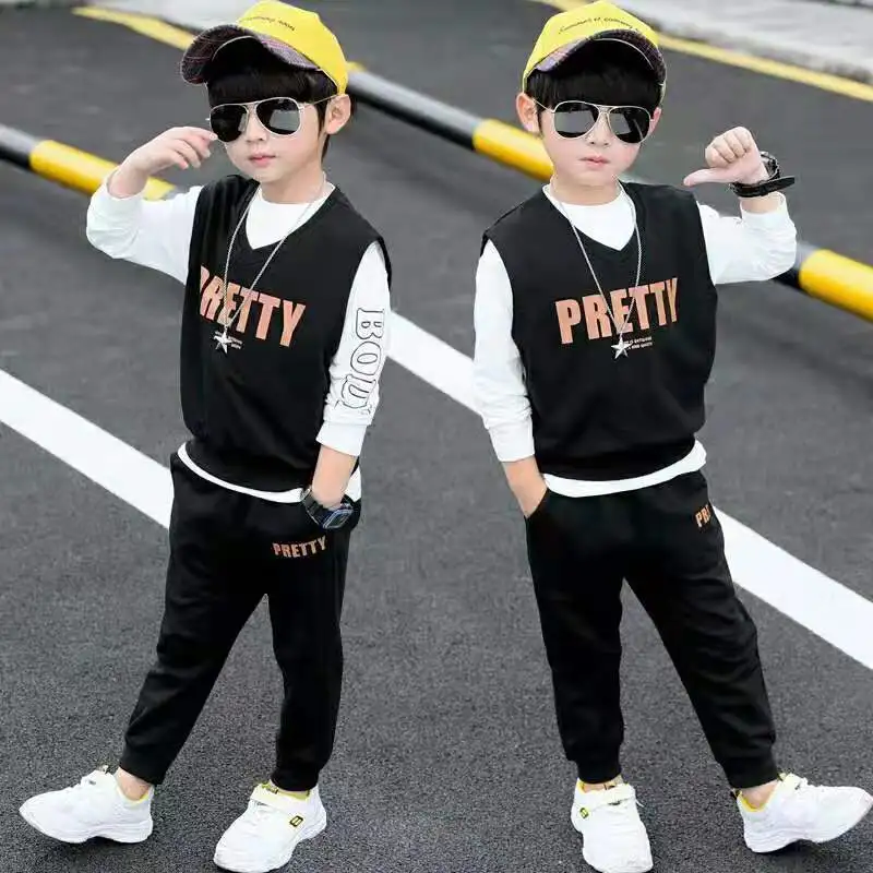 

Baby Boy Clothes Children Suits Casual Baby Girl Clothing Sets Suit brand Sweatshirts+Sports pants 3 Pieces Autumn Kids Set