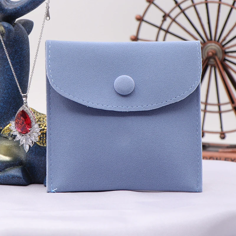 Небесно-Голубой бархатный мешок с пряжкой для ювелирных изделий 1 шт. свадебный