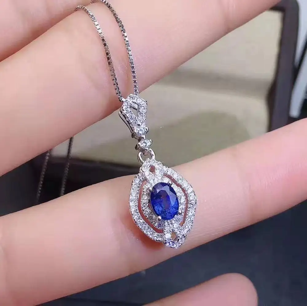 Комплект из кольца и серёг с натуральным сапфиром|Ювелирные наборы| |