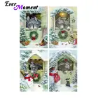 Алмазная картина с осликом Ever Instant, полная квадратная картина из смолы, украшение для стен, наборы ручной работы, мозаичное ремесло Gift S2F2738