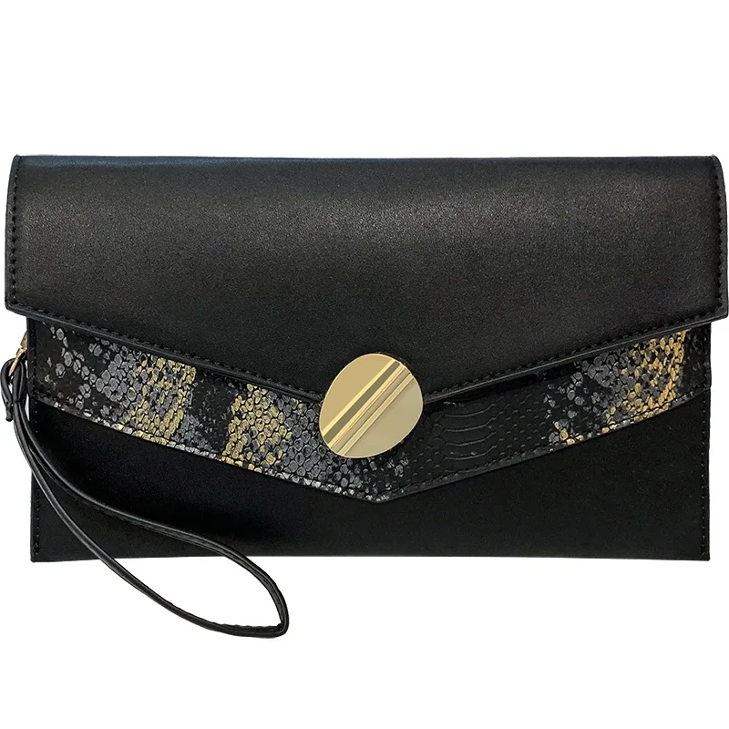 

Japanese Style Messenger Bag New Fashion Simple PU Snake Grain Women Dinner Bag Party Versatile Temperament Female Handbag