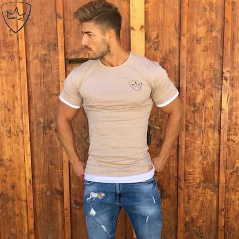 Летняя стильная быстросохнущая футболка для фитнеса бега с коротким рукавом |