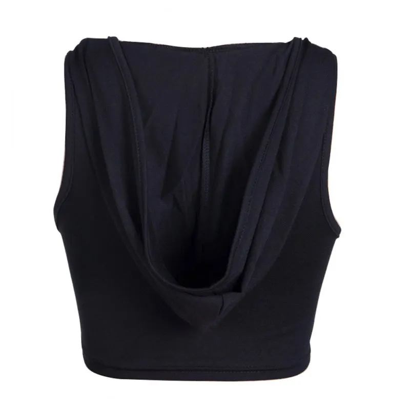 Женские спортивные рубашки с капюшоном без рукавов спортивная одежда для женщин