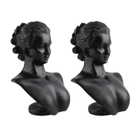 2pcs 3d women bust mannequin for necklace pendant earring stud display rack
