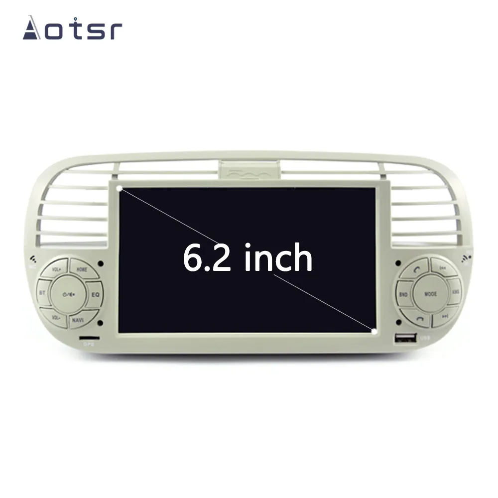 Автомобильная магнитола Aotsr 6 2 дюймов Android 9 0 для Fiat 500 2007 2014 мультимедийный