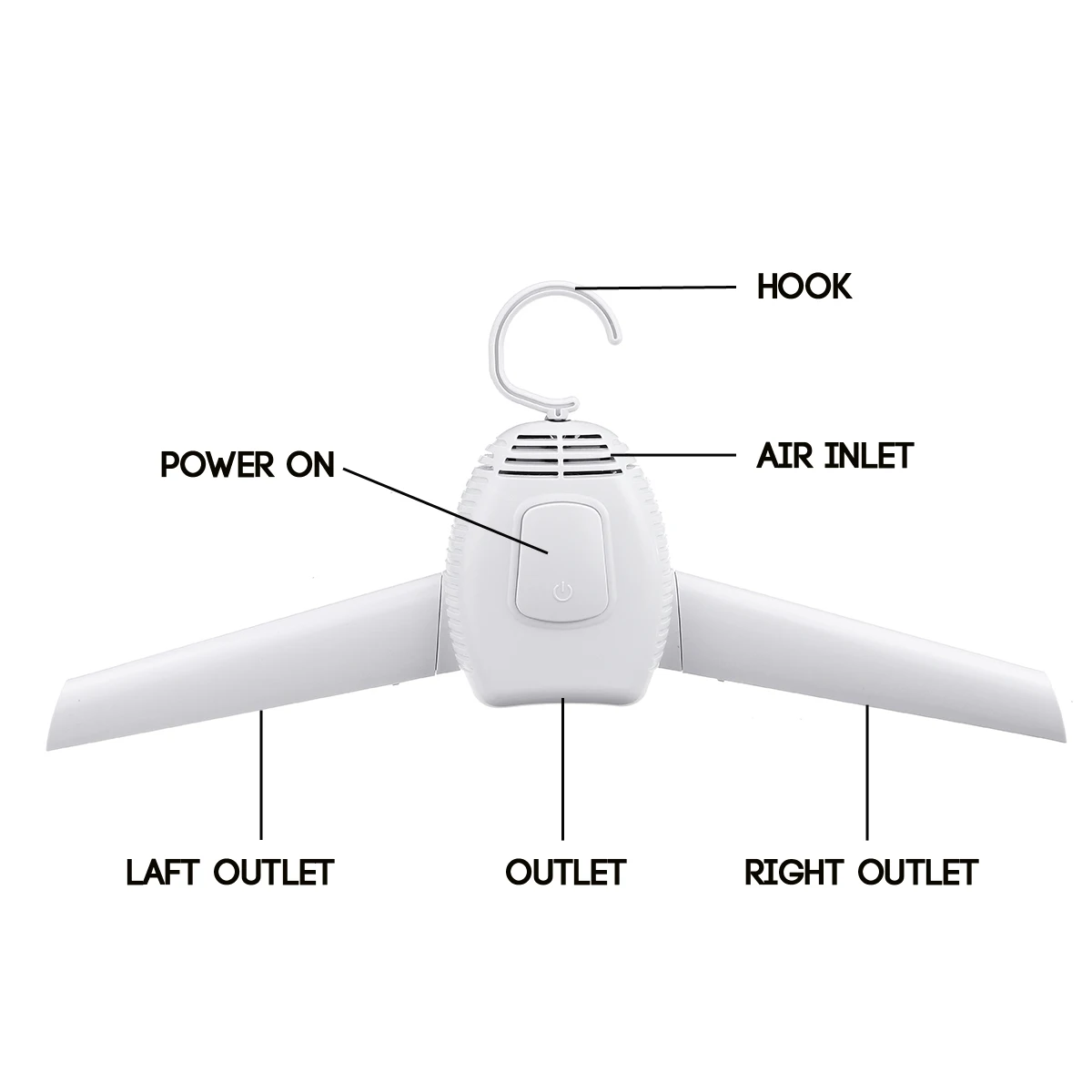 

Portable Clothes Dryer Shoes Clothes Rack Hangers Foldable Laundry Tumble Electric Dryer Machine Outdoor Travel Clothing Heater