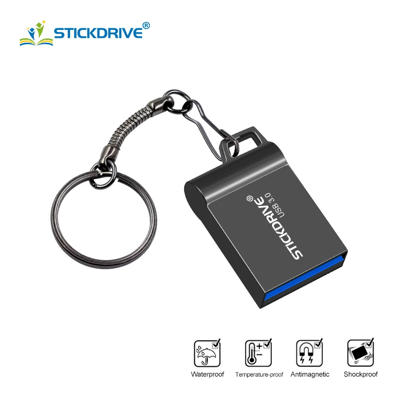 Супер мини металлический usb флеш накопитель 8 ГБ 16 32 64 128 3 0 флешка с кольцом для