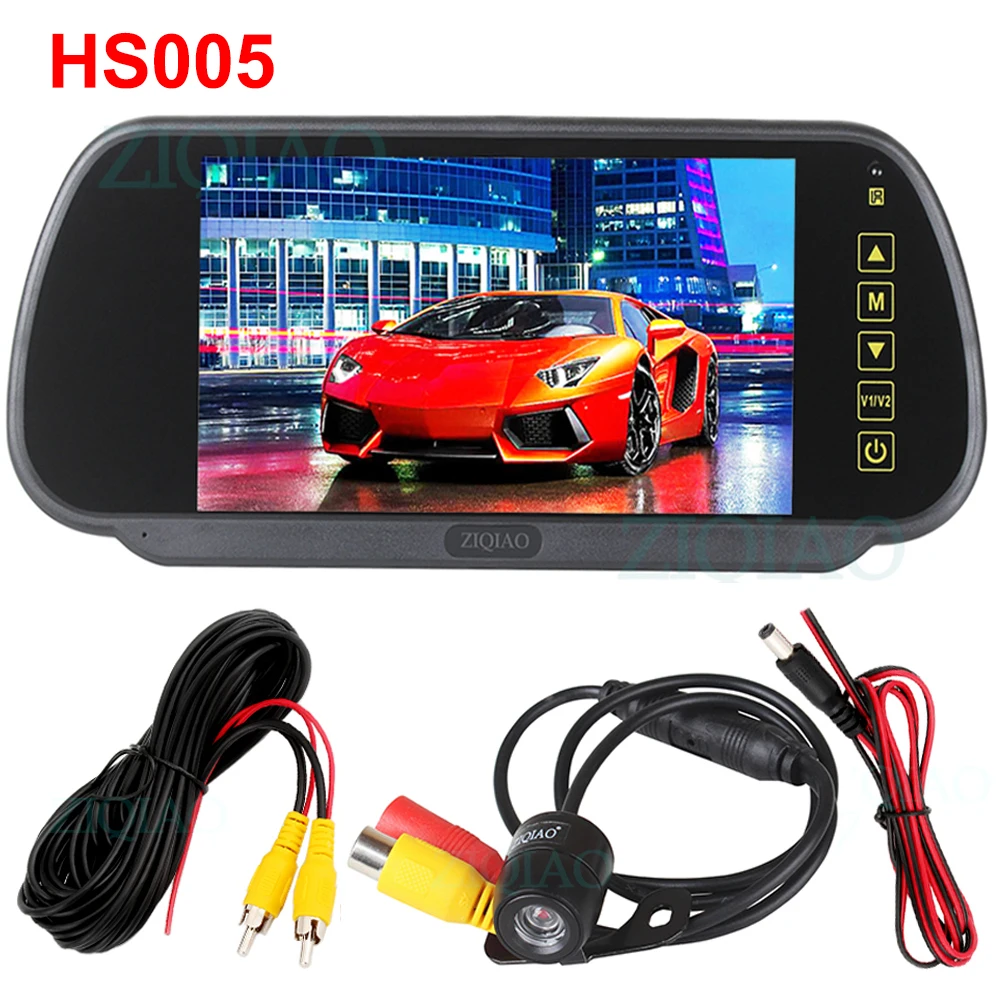 HS005 7-дюймовый TFT LCD Автомобильный Зеркальный Монитор Парковочная Система Дисплей Камера Заднего Вида Парковочная система для - Цвет: HS005