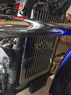 Нержавеющая сталь мотоциклетная крышка радиатора Решетка протектор для Kawasaki Vulcan 900 VN900 B Classic LT Custom 2006- 07