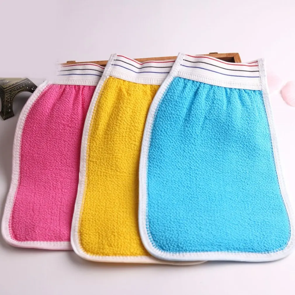 

New Double Bread Side Durable Bathing Gloves Bath Products Durable Practical Comfortable Bath Back Clean