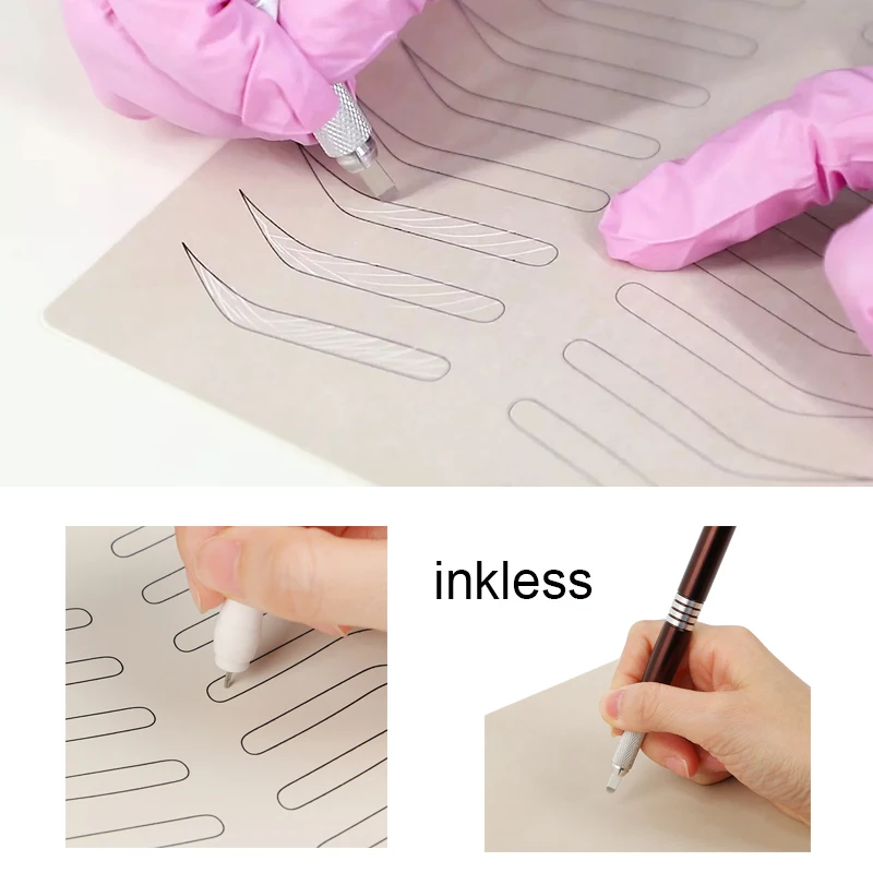 Принадлежности для микроблейдинга тренировка бровей латексная кожа