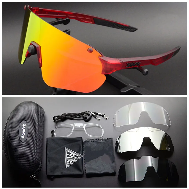 04 Поляризационные велосипедные очки Gafas ciclismo Road MTB Велосипедный спорт езда на велосипеде спортивные мужские и женские велосипедные солнцезащитные очки 3 линзы - Цвет: 04