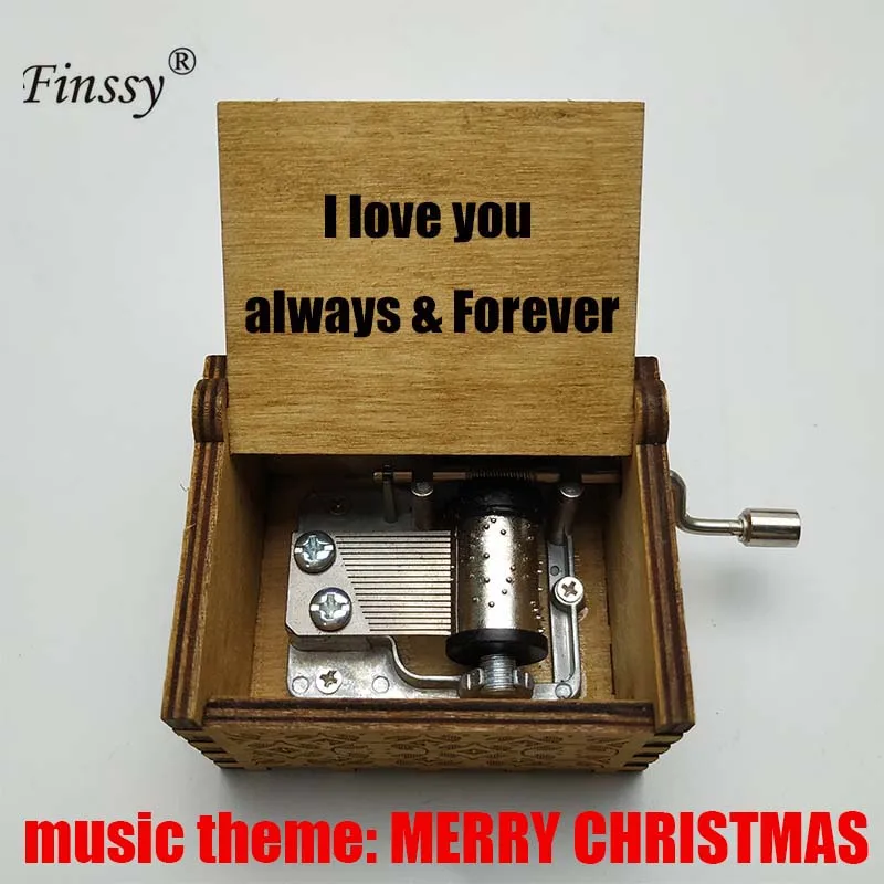 Ручной текст на заказ вдохновляющая Музыкальная Шкатулка декоративная