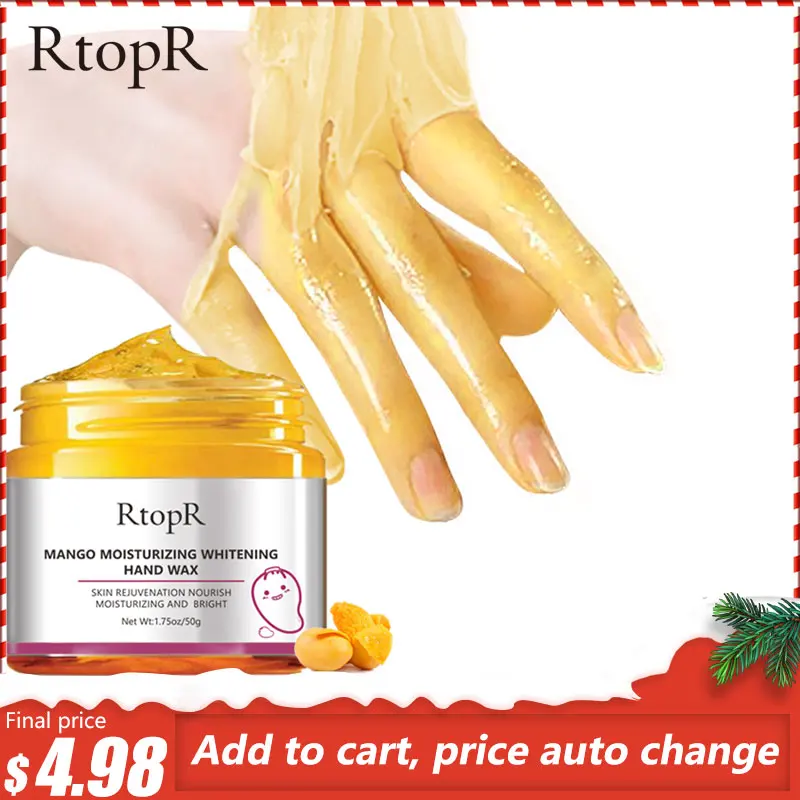

Mango Moisturizing Hand Wax Whitening Skin Hand Mask Repair Exfoliating Calluses Film Anti-Aging Hand Skin Treatment Cream 50g