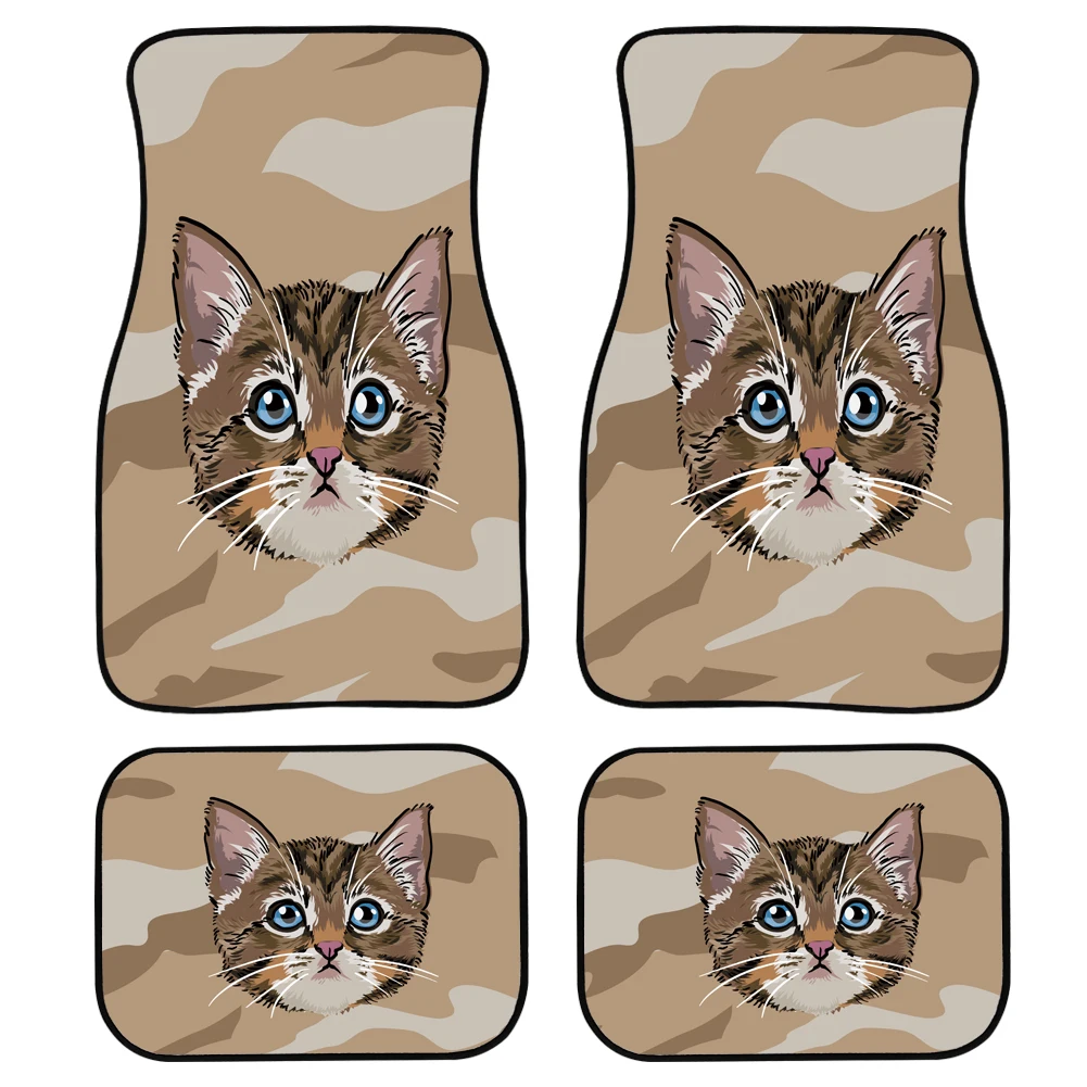 

4 шт., автомобильные коврики в виде кошек и кошек